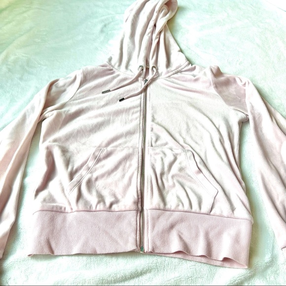 Y2K GARAGE Velour Pink Hoodie - Picture 4 of 10